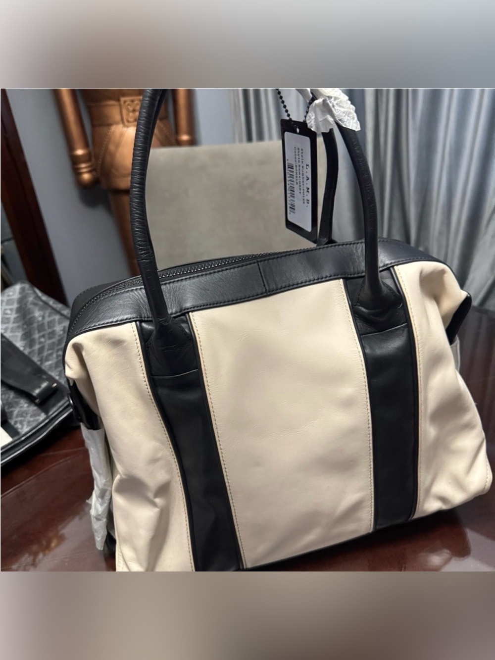 L.A.M.B by Gwen Stefani Rare Two-Tone Leather Weekender! NWT!